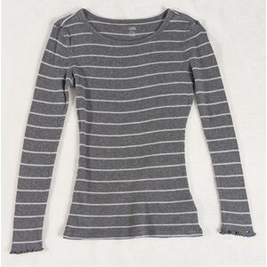 ❤️ 2008 Tommy Hilfiger 100% Cotton XS Fitted Striped Long Sleeve Tee
